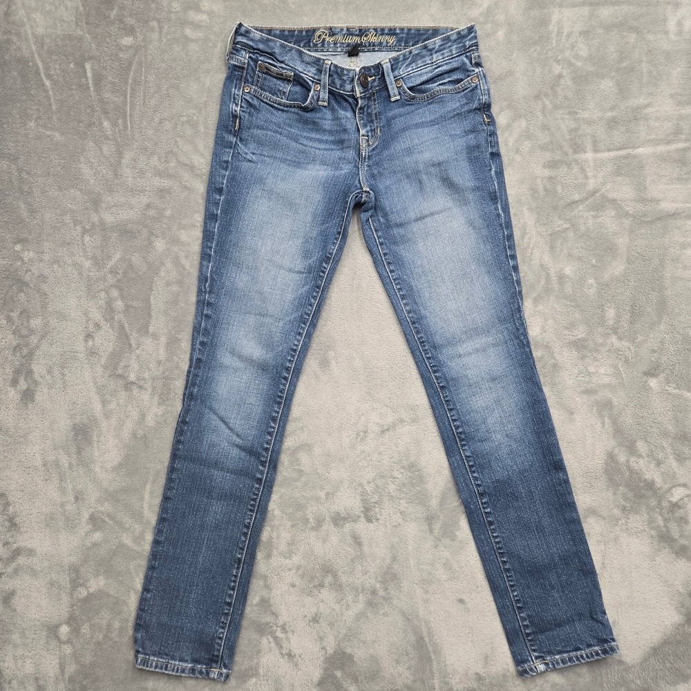 Gap Premium Skinny Jeans Womens Size 4/27A Medium Wash Low Rise Stretch Denim